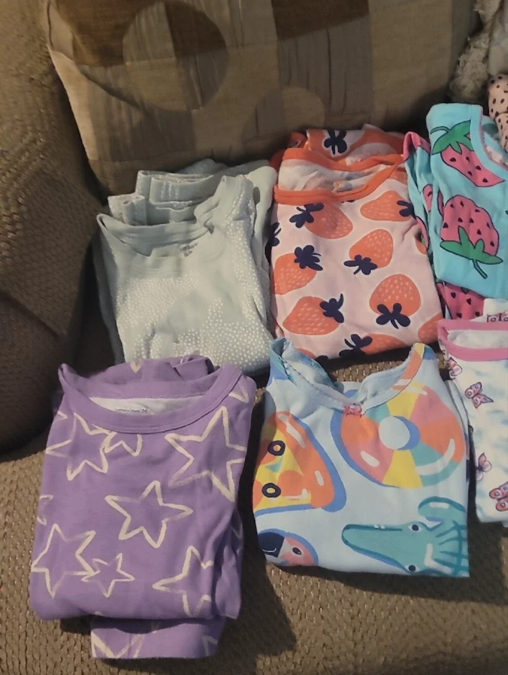 Carter's Girls' Assorted Pajama Tops and Bodysuits - Purple, Pink, Blue, White